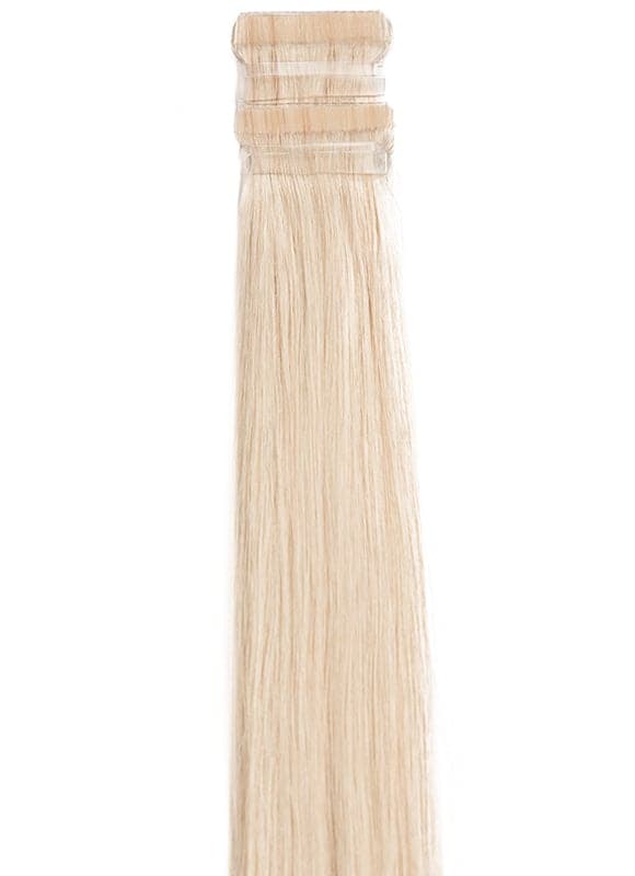 20 inch Remy Tape Hair Extensions Platinum Blonde