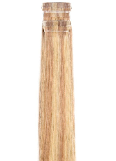 20 Zoll Remy Tape Haarverlängerungen Goldblond mit Hellblonden Highlights