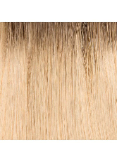 50 cm Remy Tape Extensions Mittelbraun Aschblond zu Hellblond Ombre