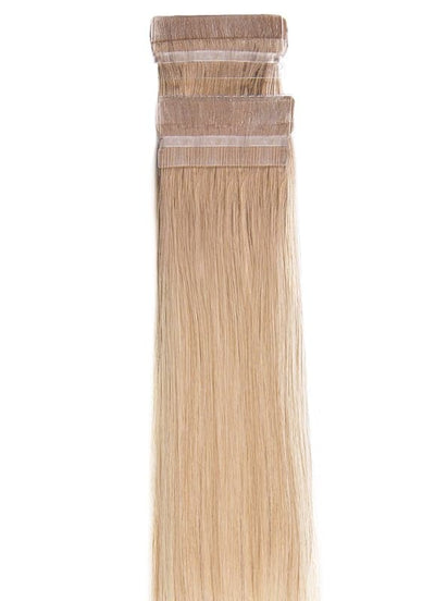20 Zoll Remy Tape Haarverlängerungen Grau zu Aschblond & Hellblond Ombre