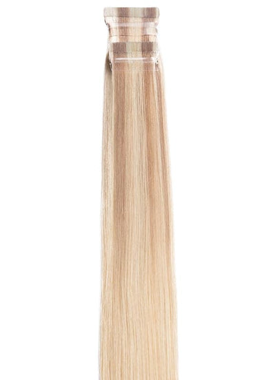 50 cm Remy Tape Extensions Mittel Aschblond zu Hellblond Balayage