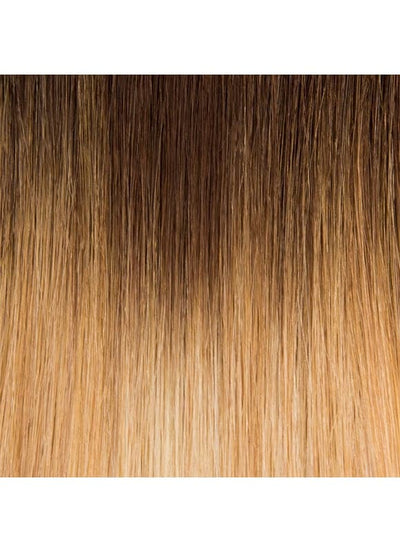 50 cm Remy Tape Extensions Dunkelbraun zu Honigblond & Hellblond Ombré