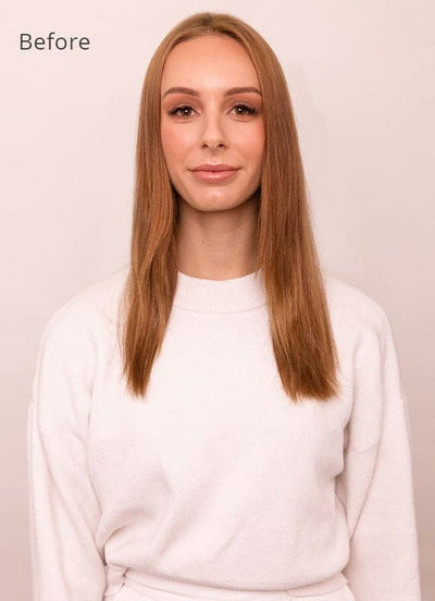 16 inch Deluxe Clip in Hair Extensions #6 Light Chestnut Brown
