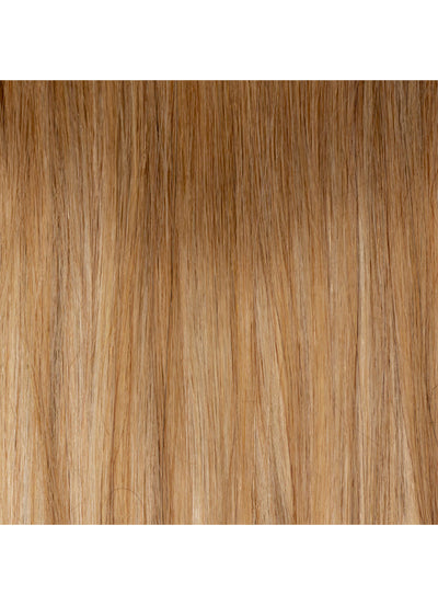 Extension de queue de cheval à clip 16 pouces Balayage Marron Clair & Blond