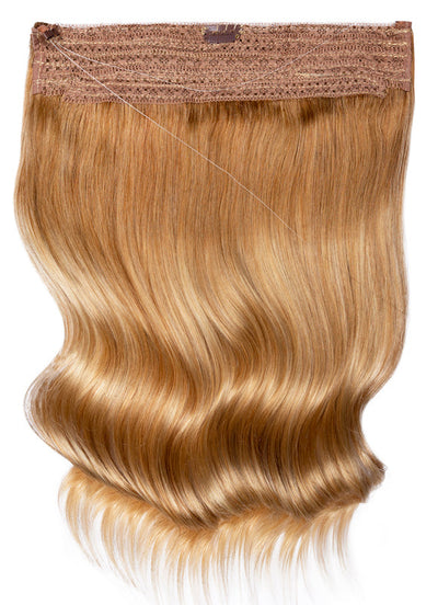 16palcové halo prodlužování vlasů světle hnědá a blond balayage