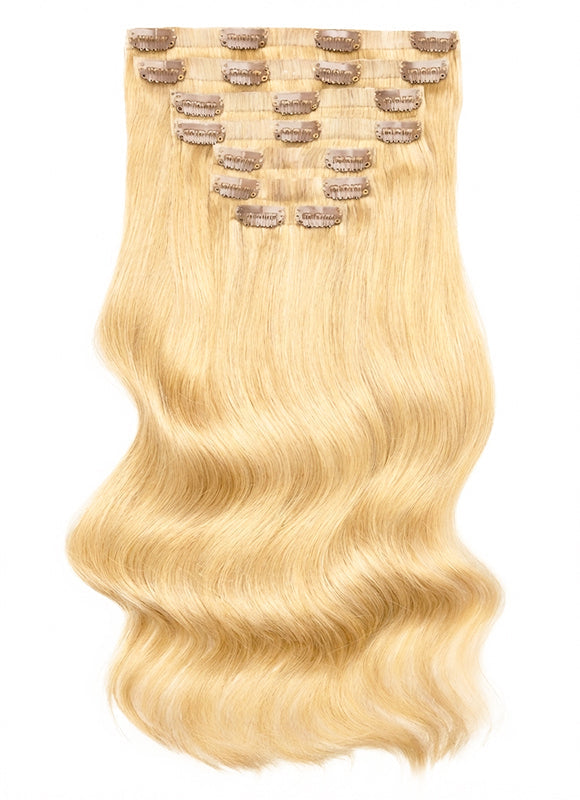 20 palců Bezšvové clip in prodloužení vlasů #60 Světle blond