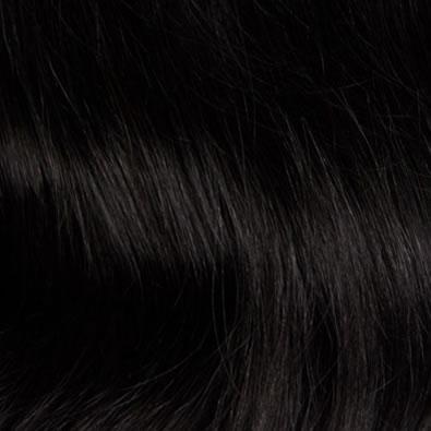 Extensiones de cabello de punta en I/microrreborde de 20 pulgadas #1B Negro natural