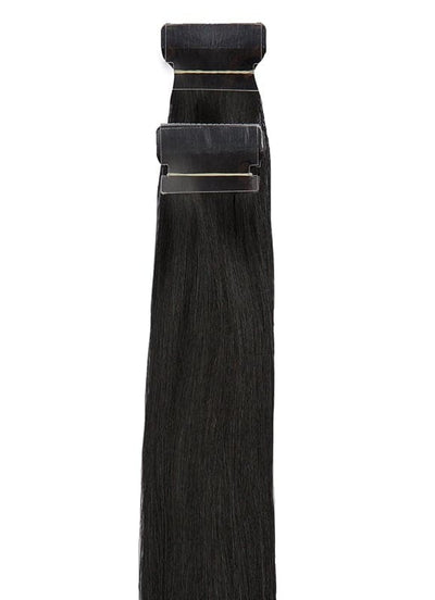 Extensiones de cabello Remy con cinta de 20 pulgadas #1 Negro azabache
