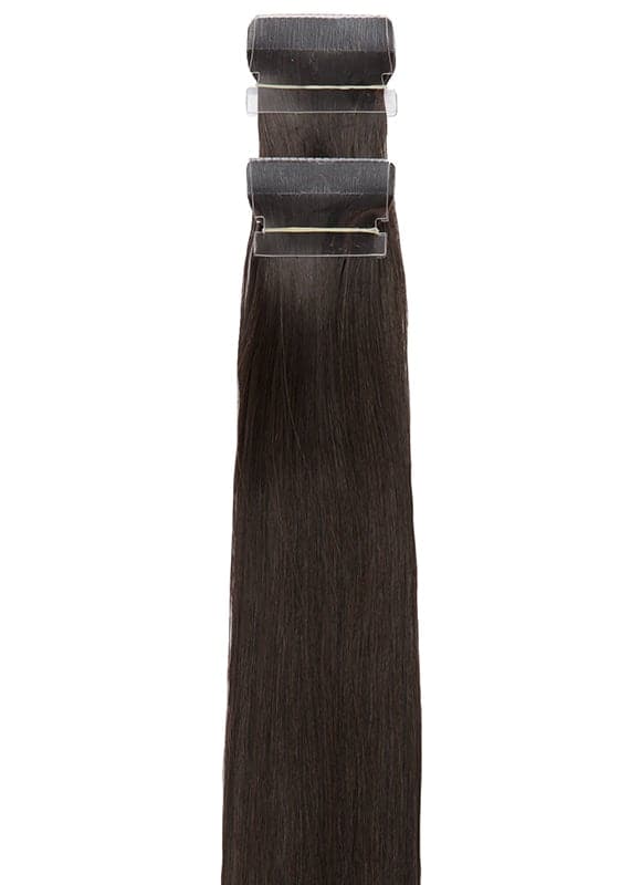 20 inch Remy Tape Hair Extensions #1B Natural Black