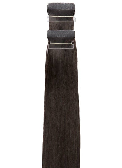 20 Zoll Remy Tape Haarverlängerungen #1B Naturschwarz