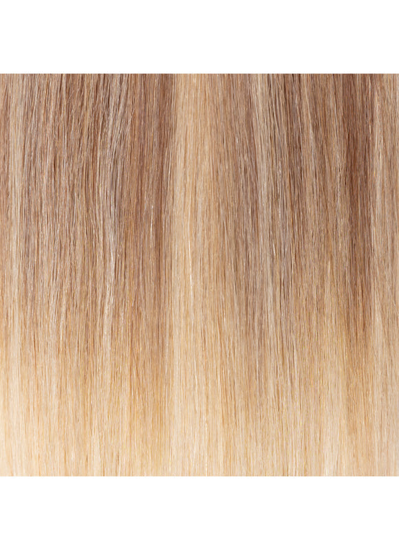20 inch Remy Tape Hair Extensions Medium Ash Brown to Light Blonde Balayage