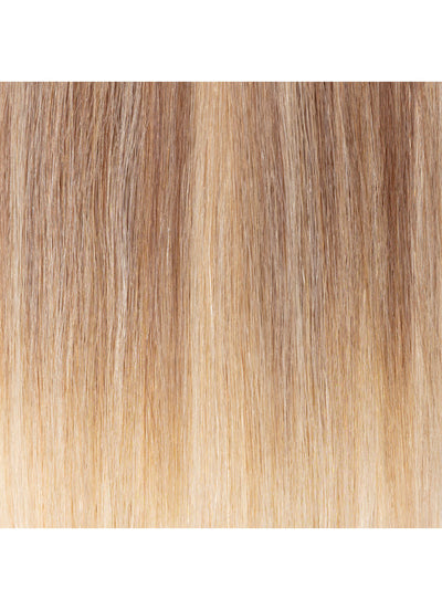 20 Zoll Remy Tape-Haarverlängerungen Medium Aschbraun zu Hellblond Balayage