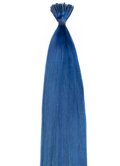 20 tommer microbead stick/I-tip hår extensions #blå