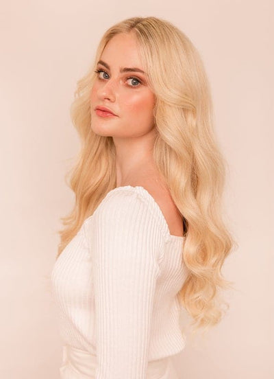 20 tommer microbead stick/I-tip hår extensions #613 blond